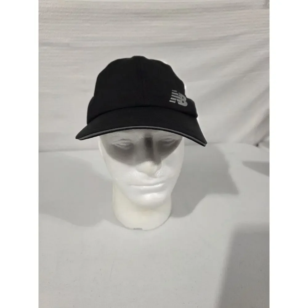 New Balance High Pony Performance Running Hat Cap Strapback Adjustable Black